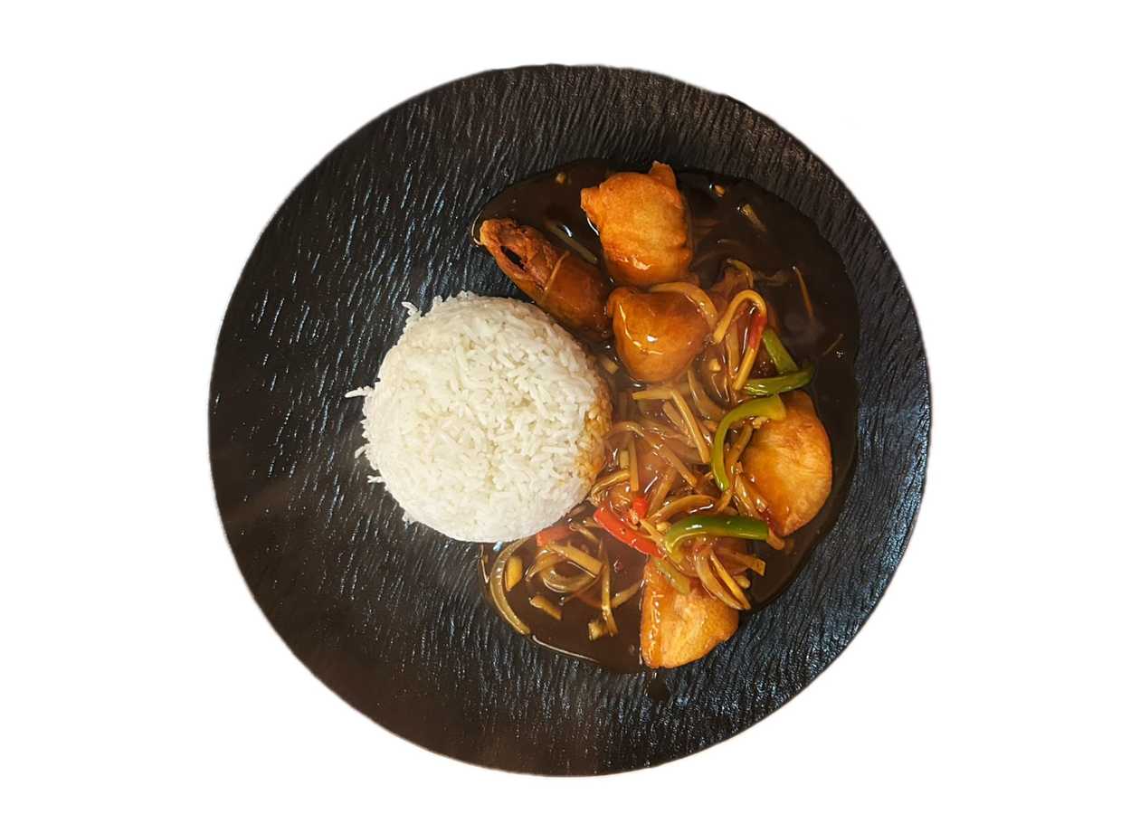 Chicken of Mysterious Flavor with Rice (1,6)