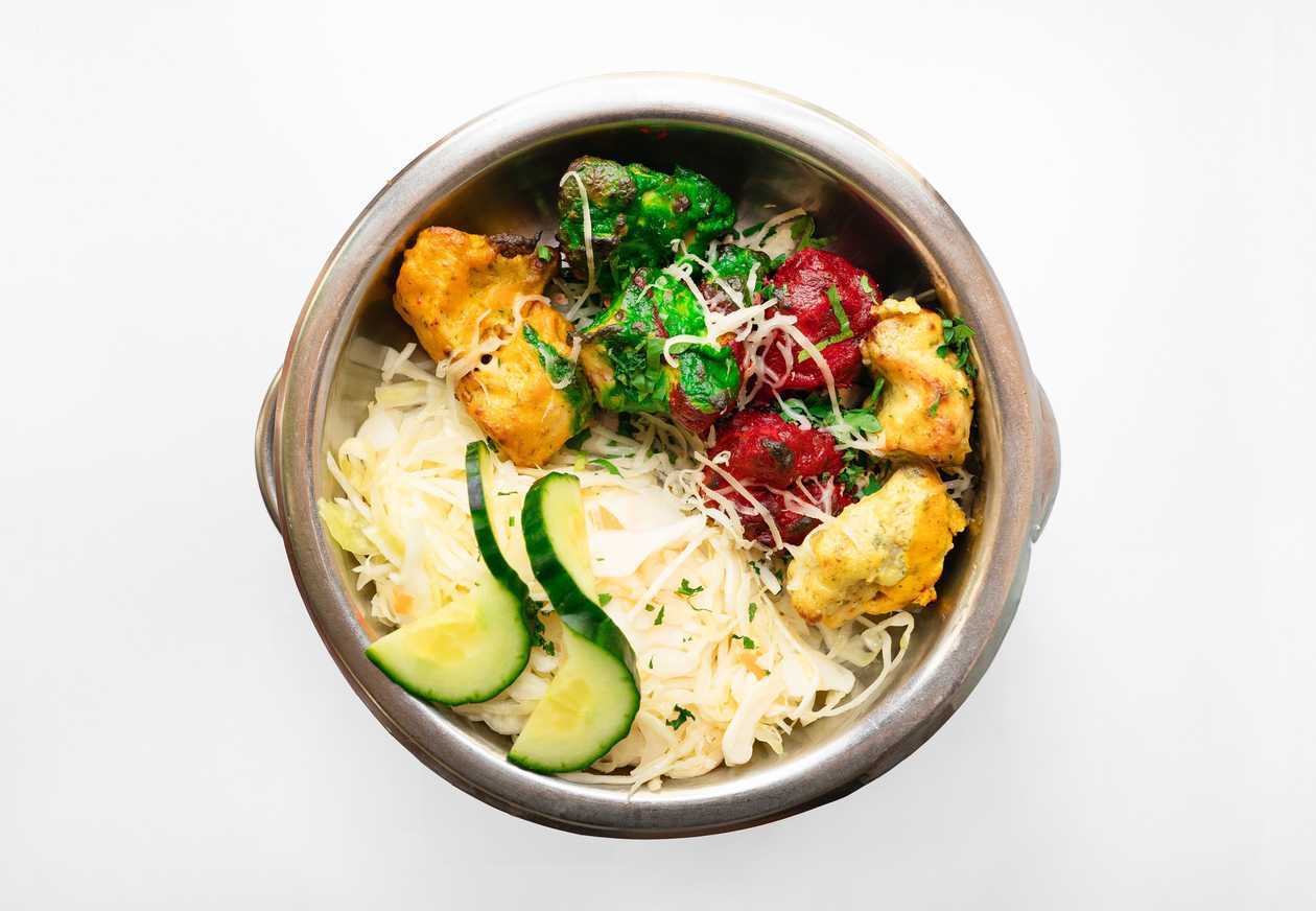 Chicken tandoori rainbow