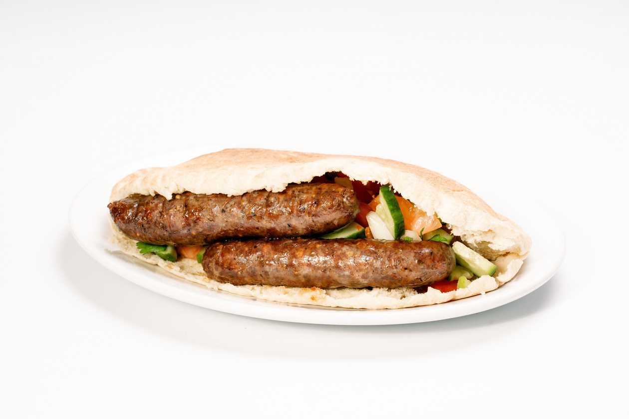 Sausage In Cypriot Pita
