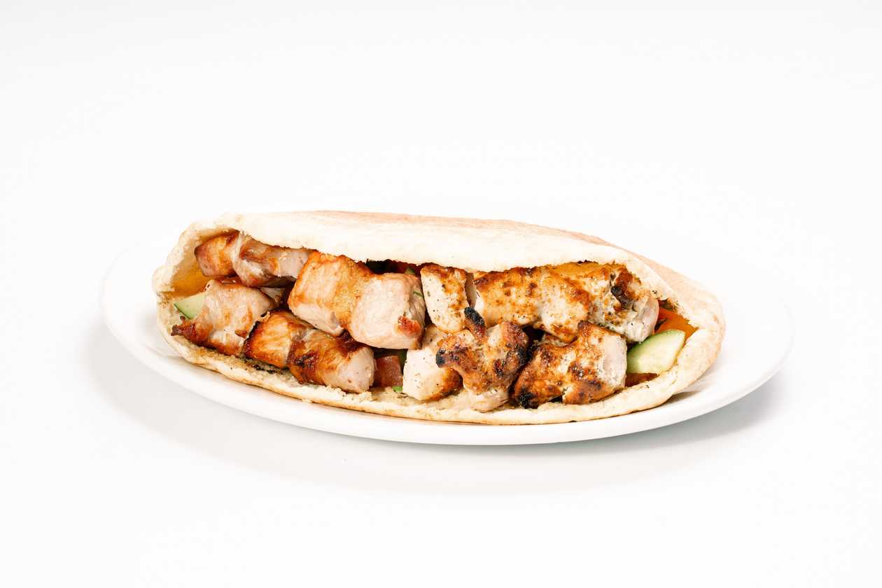 Pork And Chicken Souvlaki Cypriot Pita