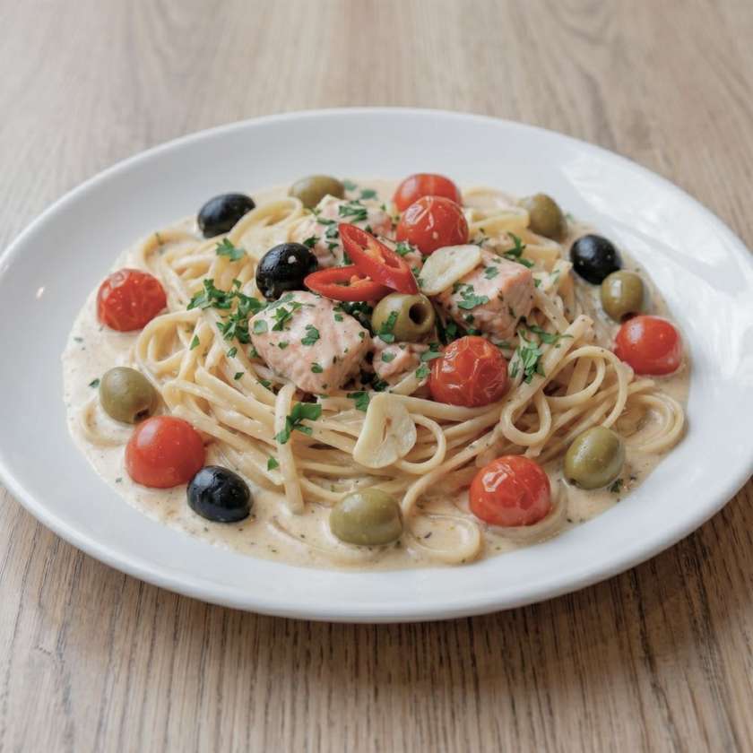 88. Linguine al salmone