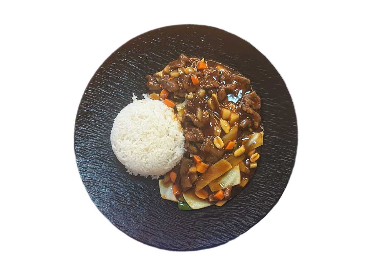 Beef 'Kung-pao' with Rice (5,6)