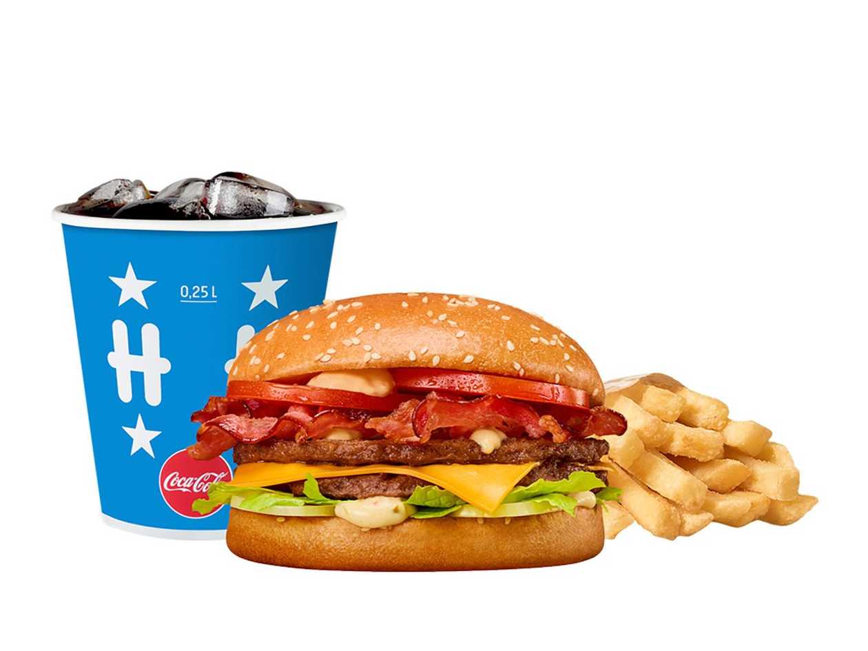 Bekona burgera komplekts
