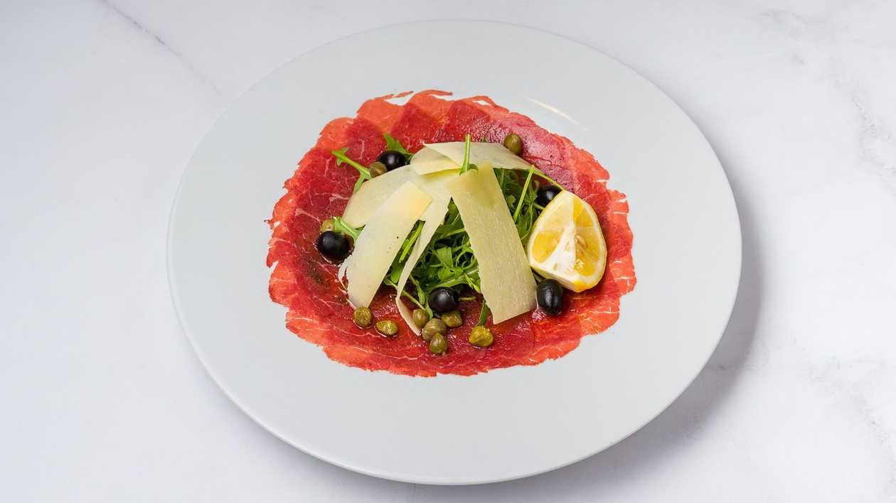 Beef Carpaccio with Parmesan, Arugula and Capers