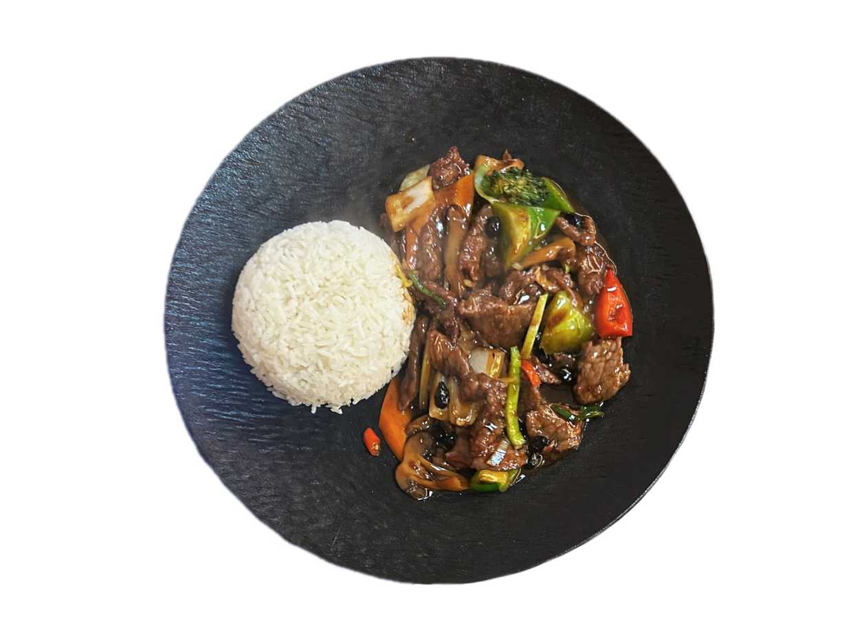 Beef with 'To-Č' with Rice