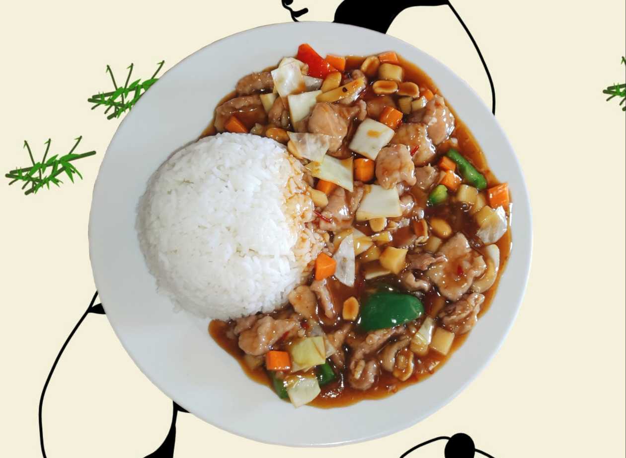 Pork 'Kung-pao' with Rice (5,6)