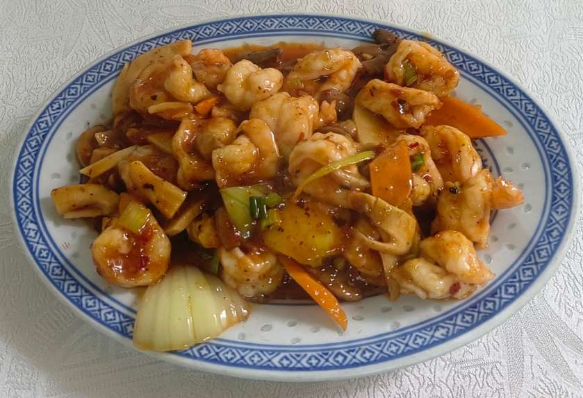 w35. Gambas com Molho Picante
