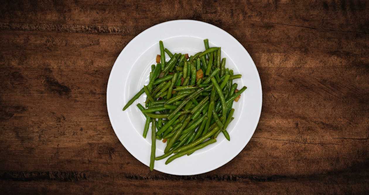 150g Fazolové lusky se slaninou