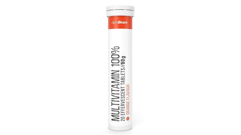 Multivitamín 100% Šumivý - Gymbeam Pomeranč - 20 Tab.