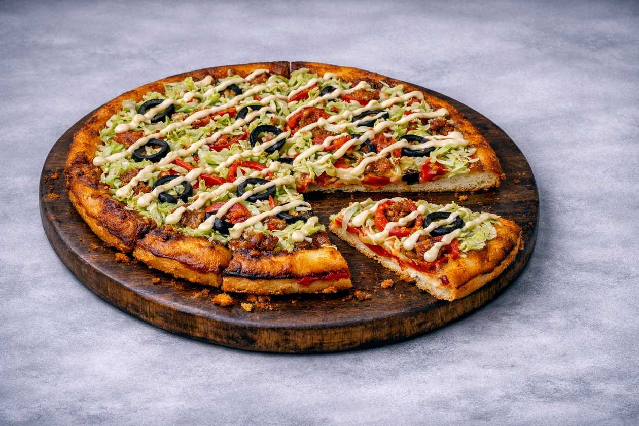 Beef Salad Kebab Meat Pizza DL (for two people)