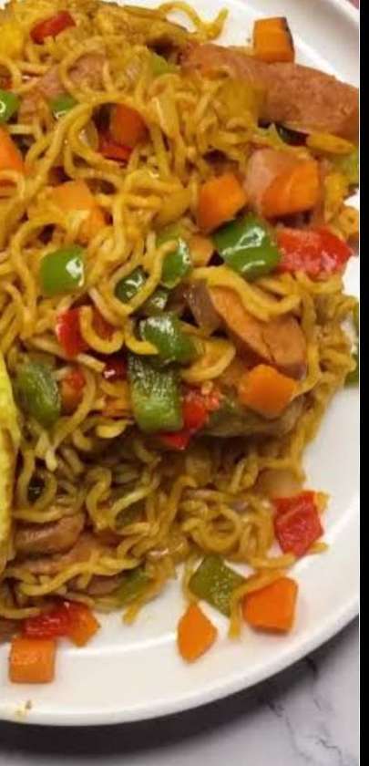 Chicken, sausage ,egg Indomie