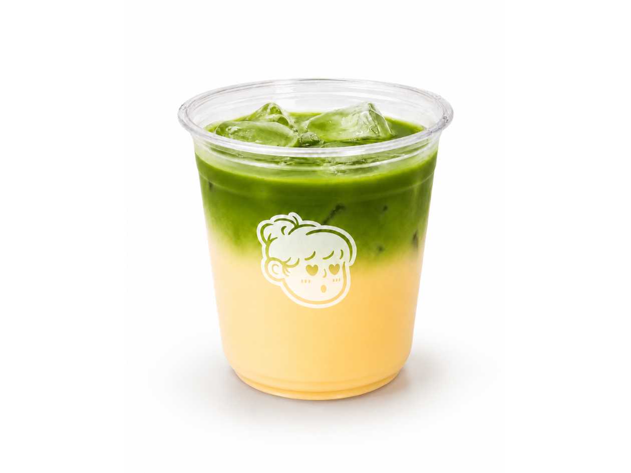 ICED MATCHA LATTE MANGO! 🥭