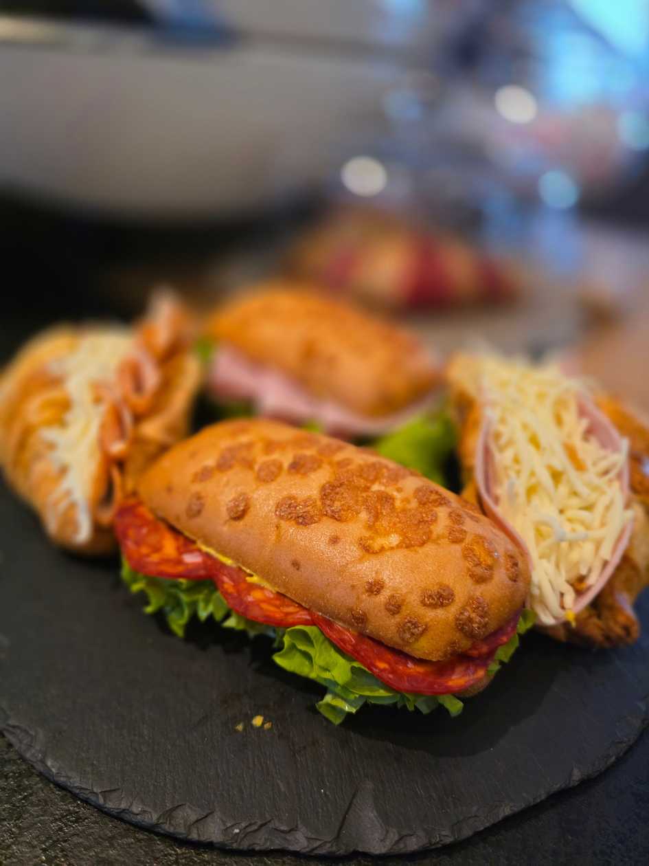 Light Bread Sandwich with Chorizo and Cheese