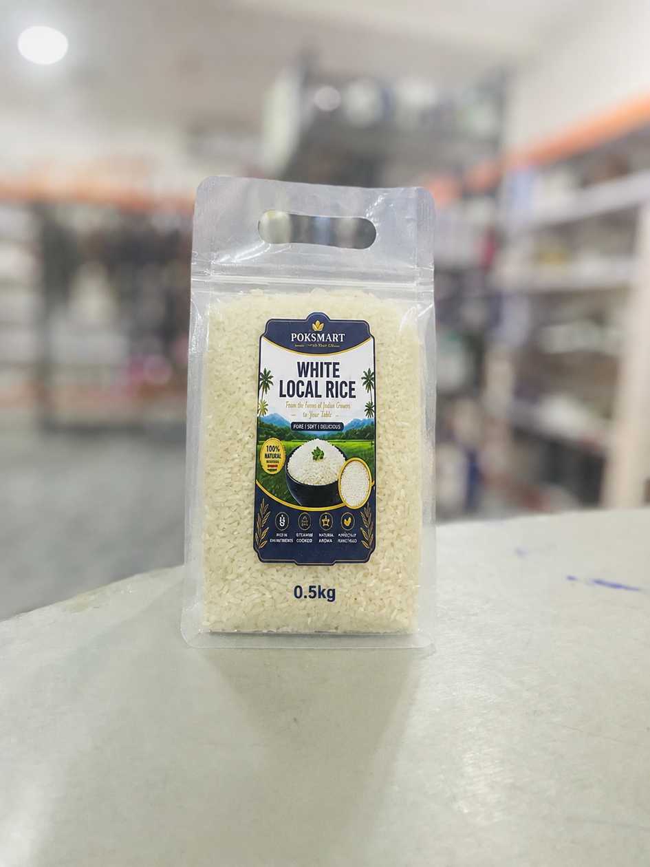 POKSMART WHITE LOCAL RICE 🌾 Pure. Soft. Delicious. 🍚 0.5kg