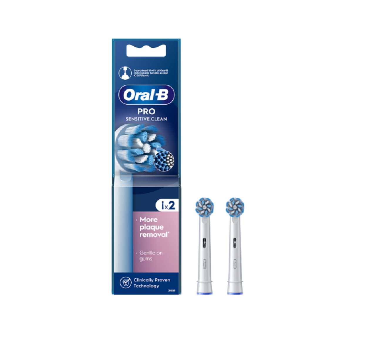 Oral-B Pro Sensitive Clean Electric Toothbrush Replacement Heads, 2pcs
