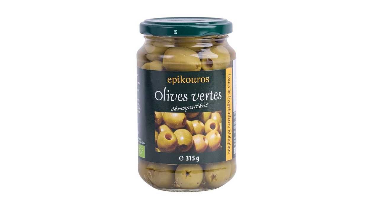 Zielone oliwki drylowane ekologiczne 315 g