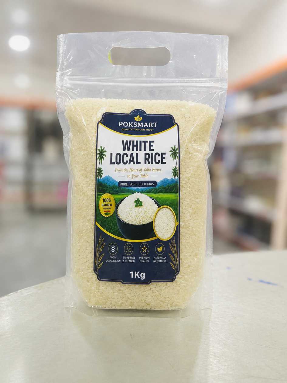 🌾 POKSMART WHITE LOCAL RICE 🌾 Pure. Soft. Delicious. 🍚 1kg