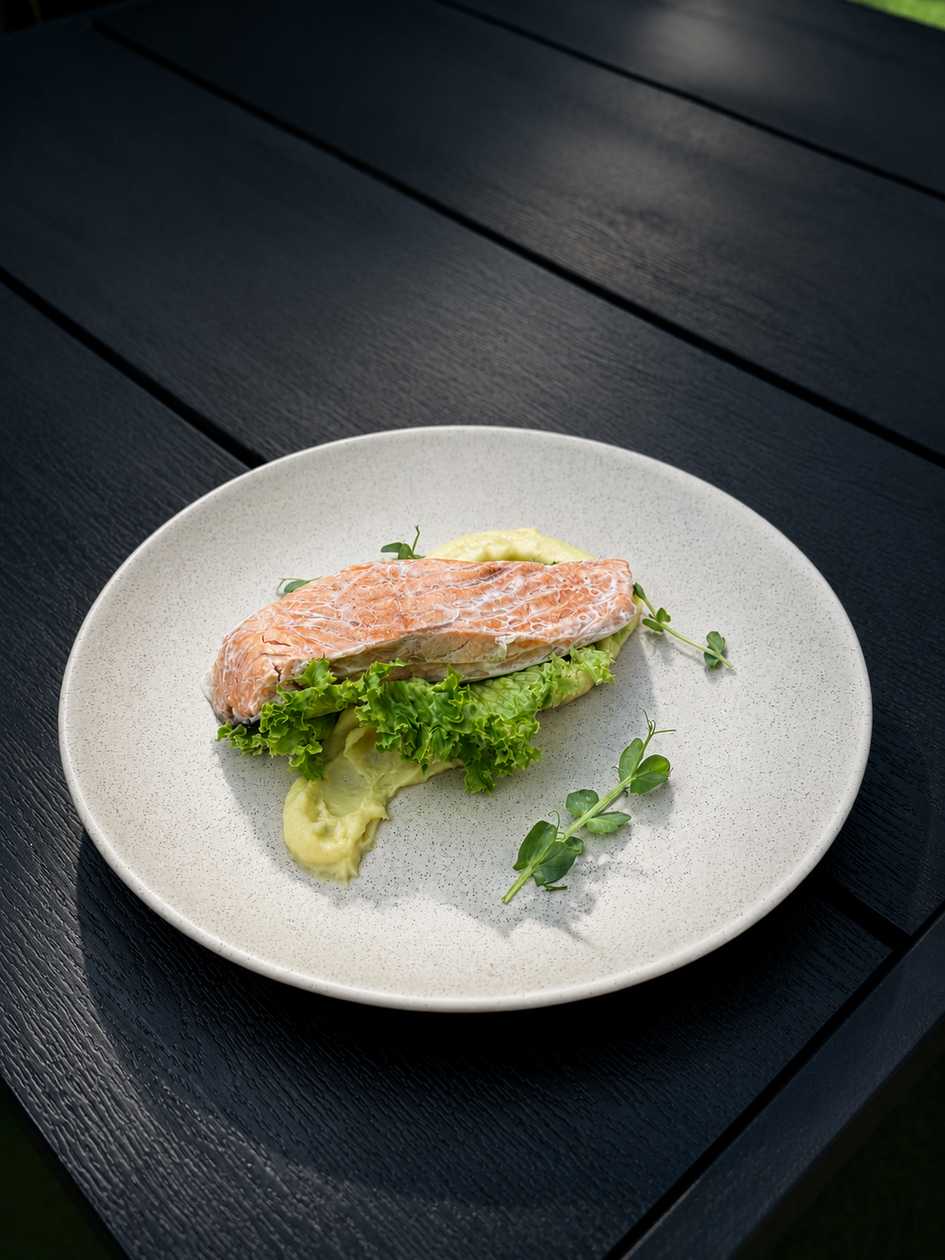 Sous Vide Salmon Fillet with Mashed Potatoes