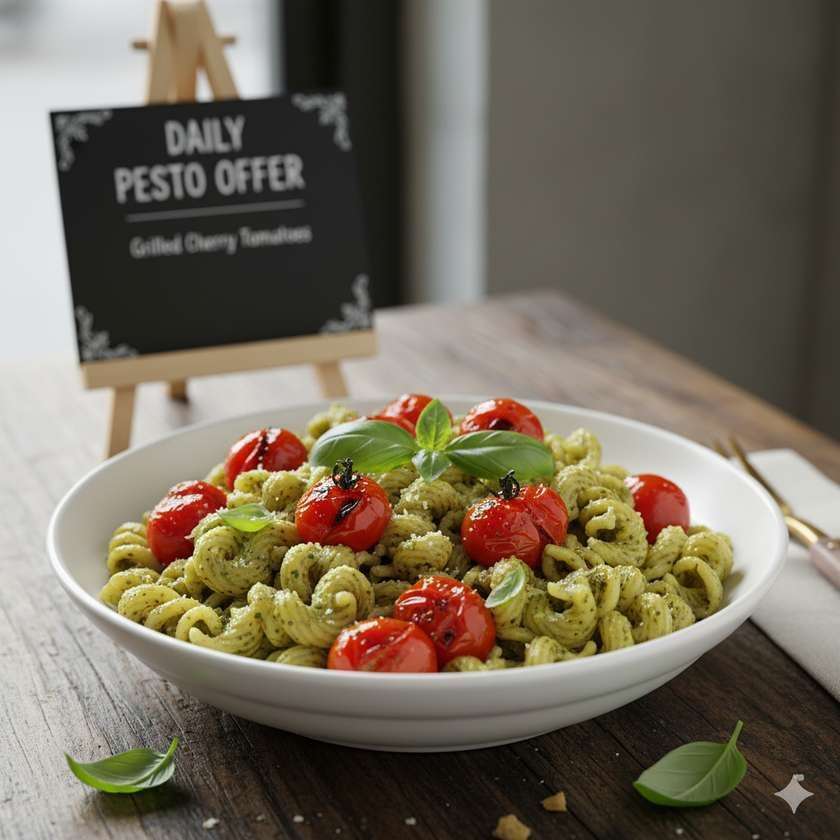 Casarecce al Pesto di Coriandolo