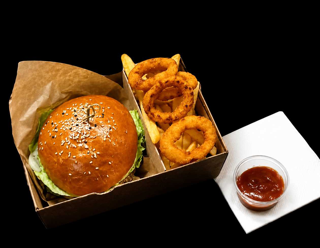 Chicken burger menu(Bez nápoja)