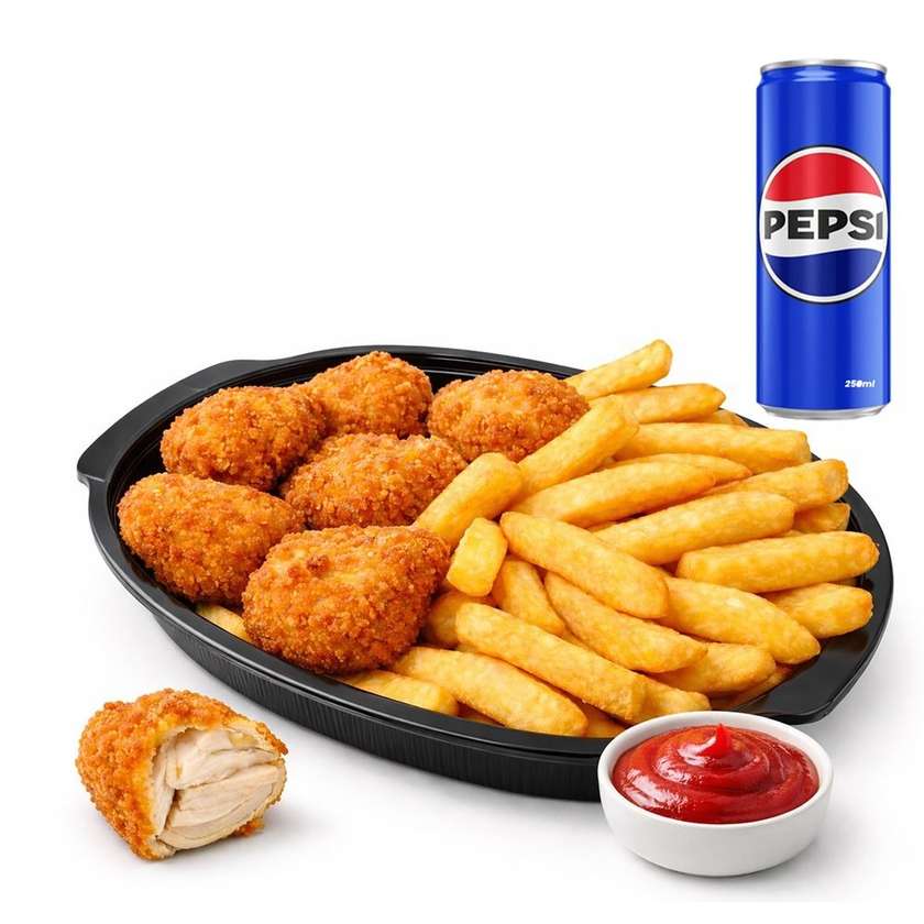 Spring Nuggets de Pui Crocant 9 bucăți + Suc 250ml