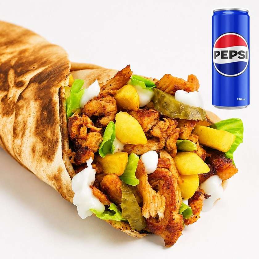 Saorma pui sandwich cu doza suc 250ml