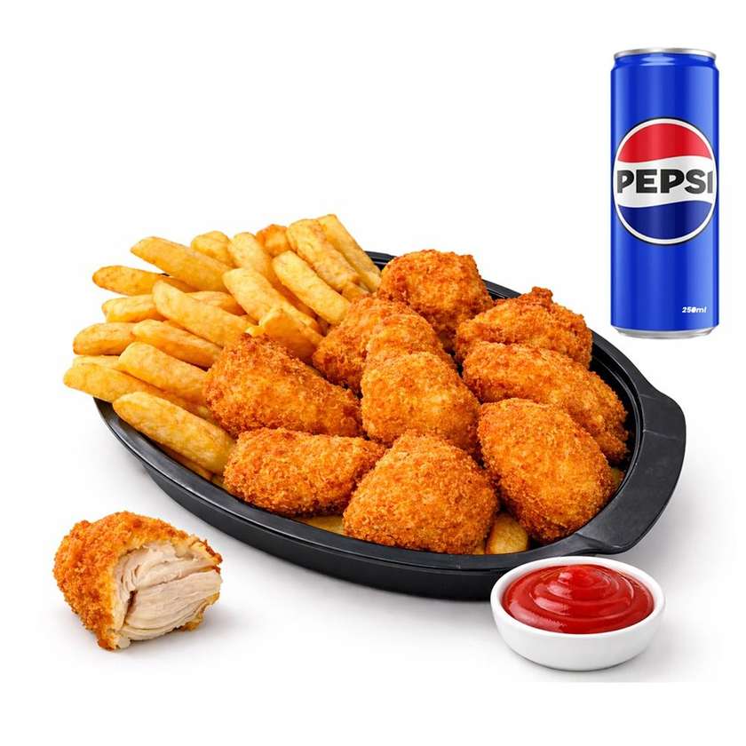 Spring Nuggets de Pui 6 Bucăți cu suc 250ml