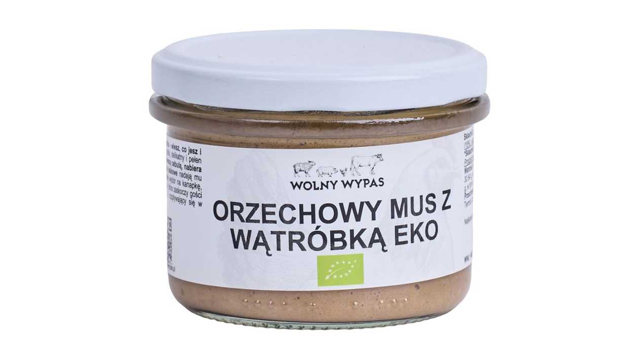 Orzechowy mus z wątróbką ekologiczny 180 g