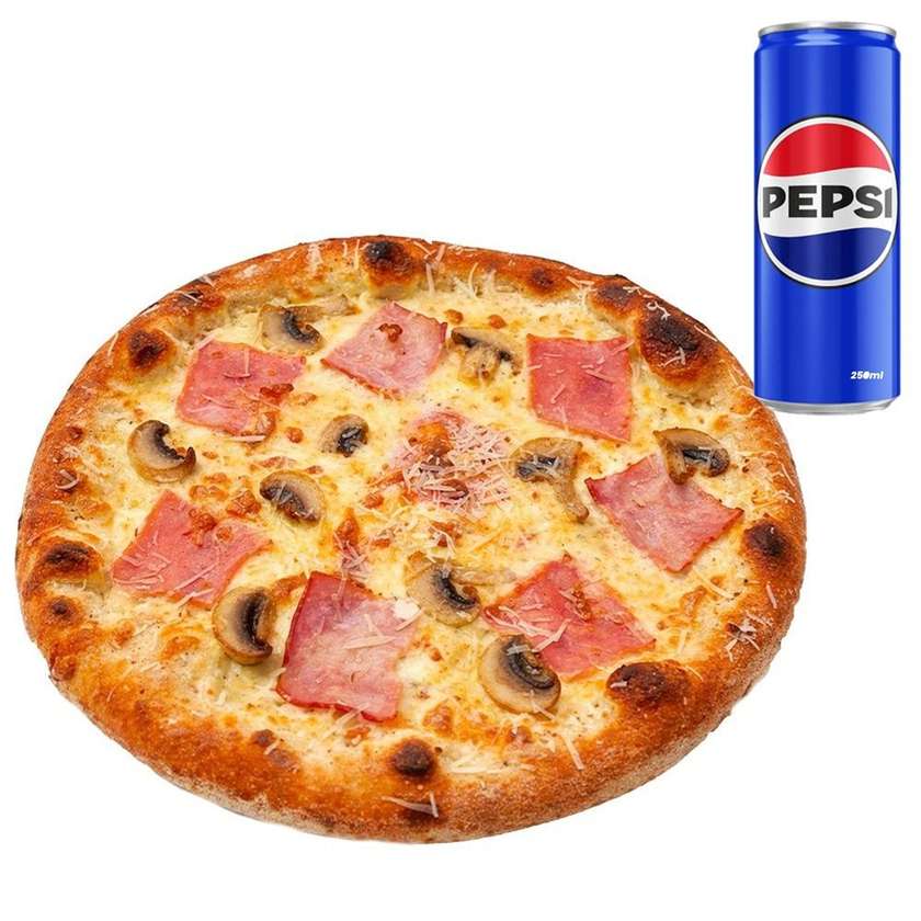 Carbonara pizza + ketchup+suc doza 250ml