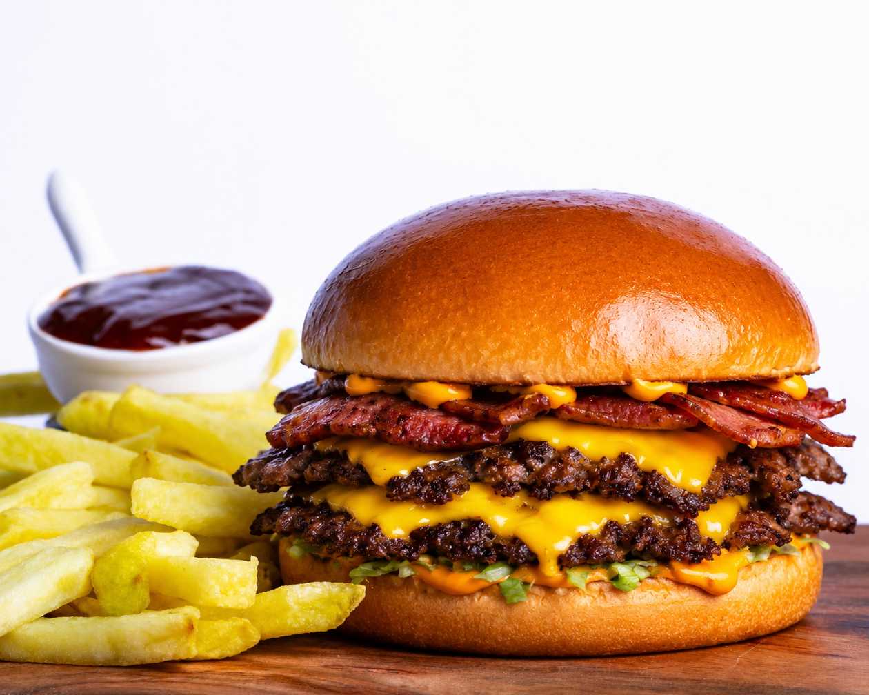 Smashed Bacon & cheddar Burger