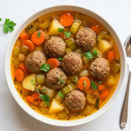 Beef and Fish Ball Soup 牛肉鱼丸汤