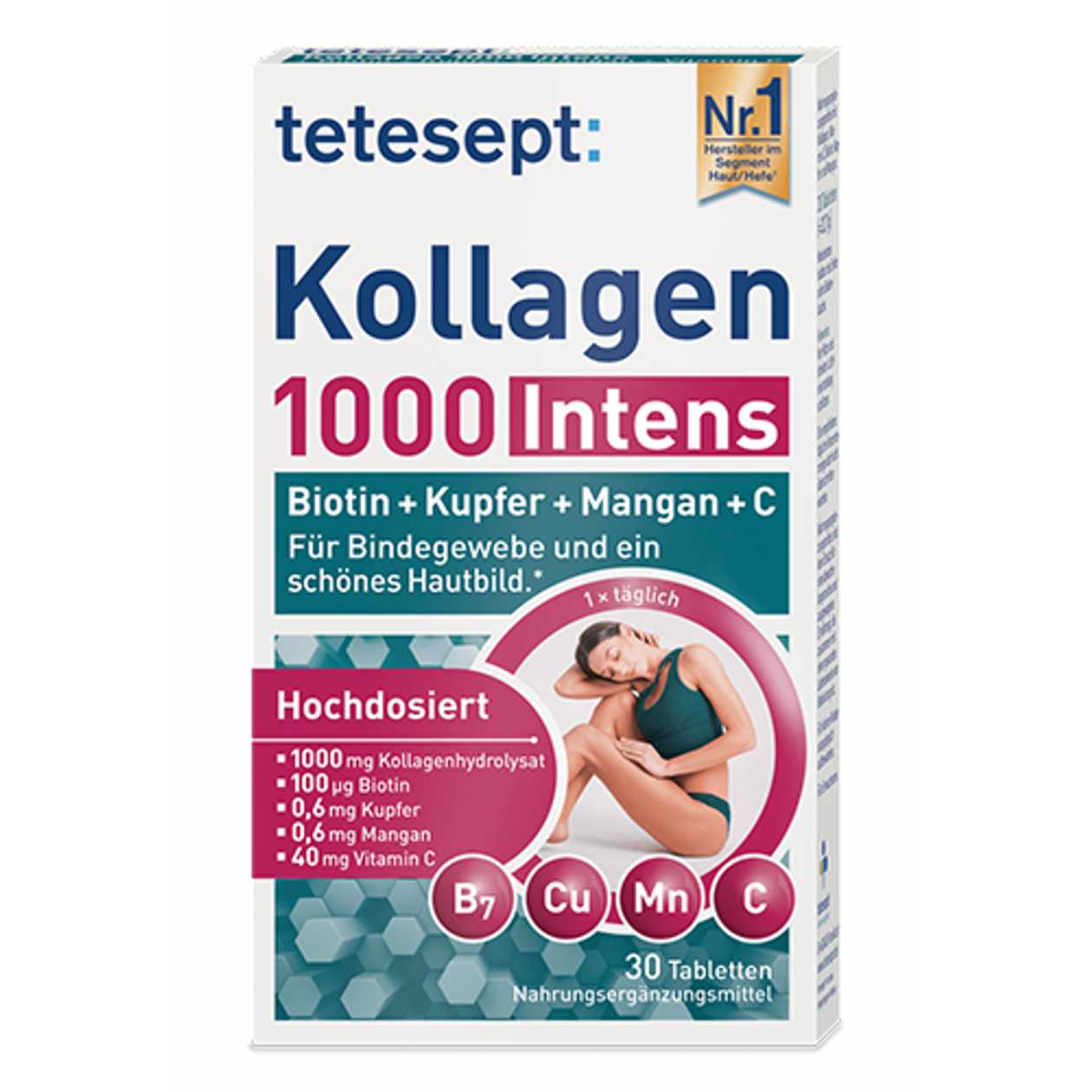 Tetesept Collagen 1000 Intense Tablets #30