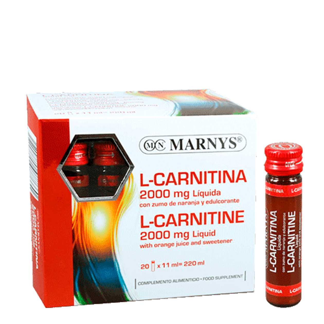Marnisi L-Carnitine Oral Solution 200mg/1ml 11ml Bottle #20