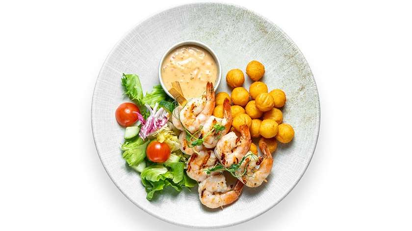 Grilled prawns