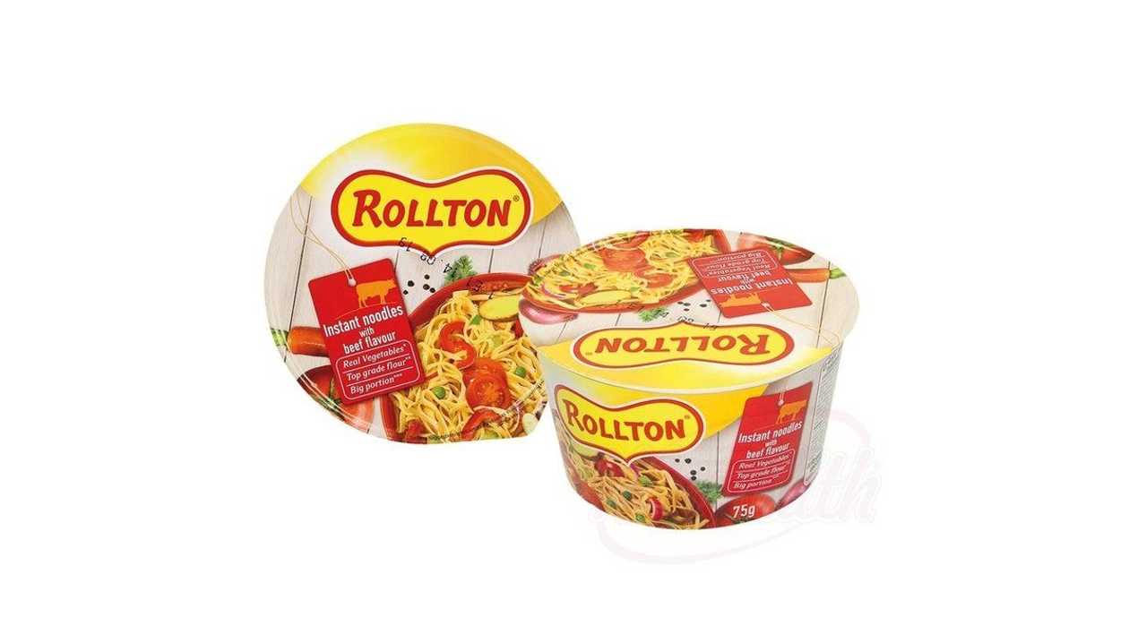 Instant Noodle Dish Rollton With Beef Flavour 75g