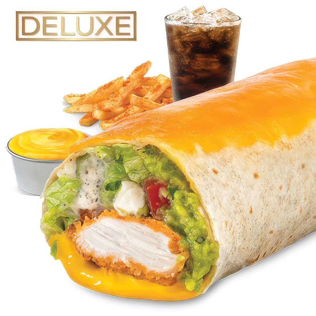 Menu Cheesy Chicken Burrito