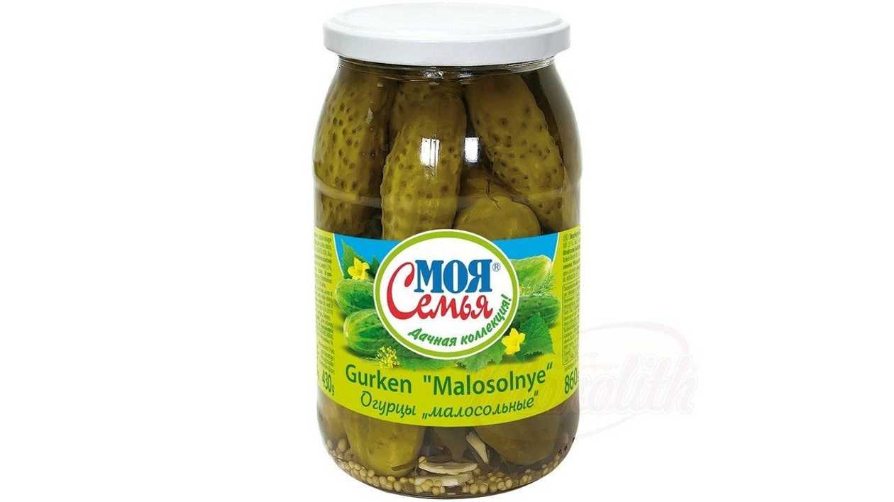 Pickled Gherkins Moya Semia - Malosolnye 860g
