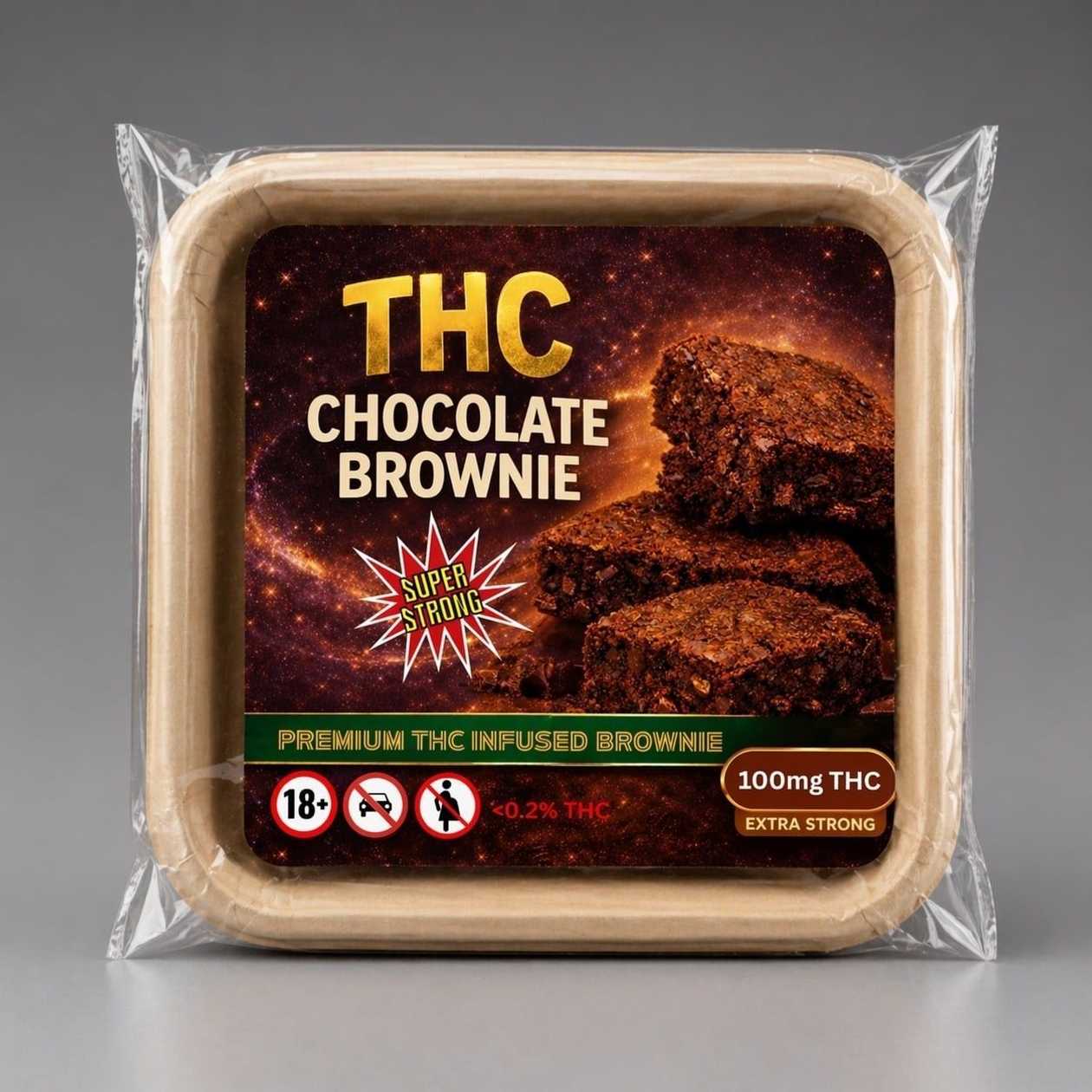 100mg THC Brownie - Ultra Strong