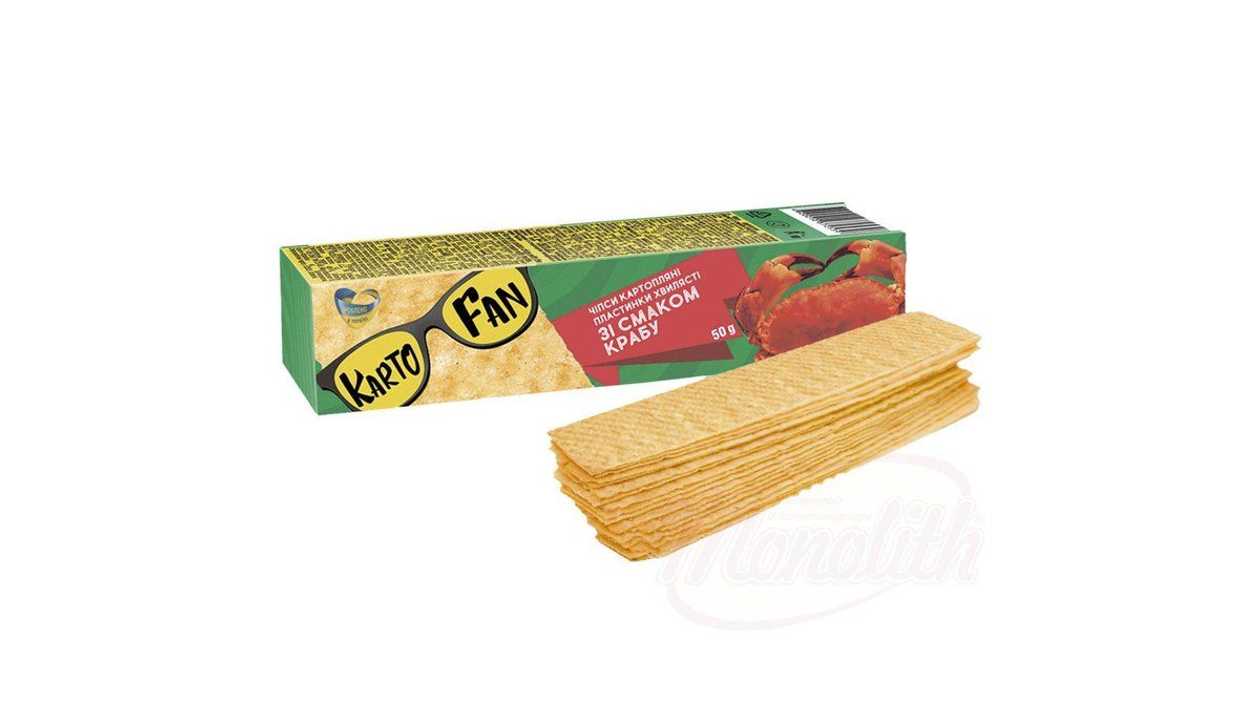 Potato chips "Kartofan" with crab flavor 50g (BOX 12)