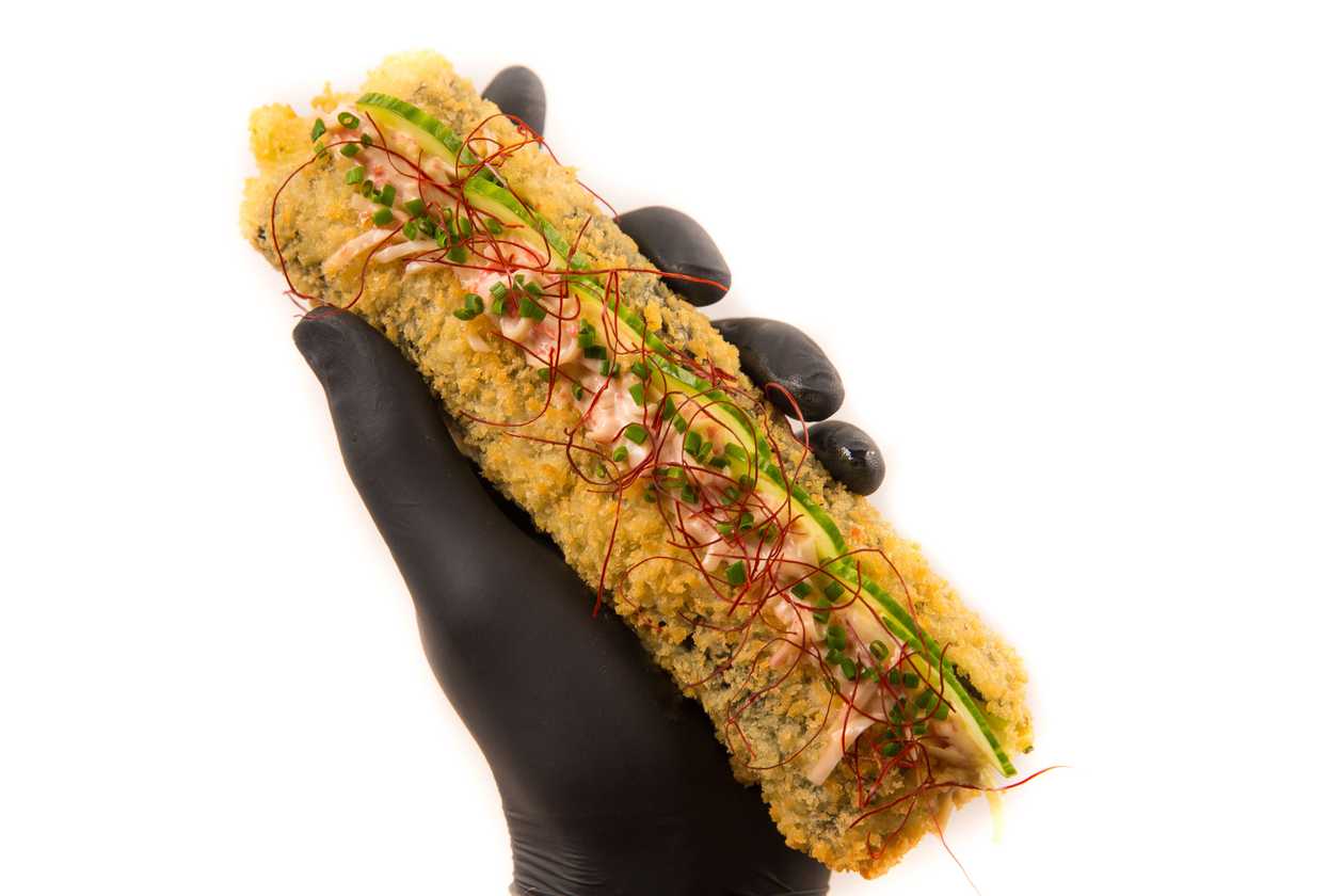 114. Sushi Hot Dog with Surimi