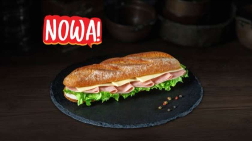 BAGIETKA Z SZYNKĄ I SEREM