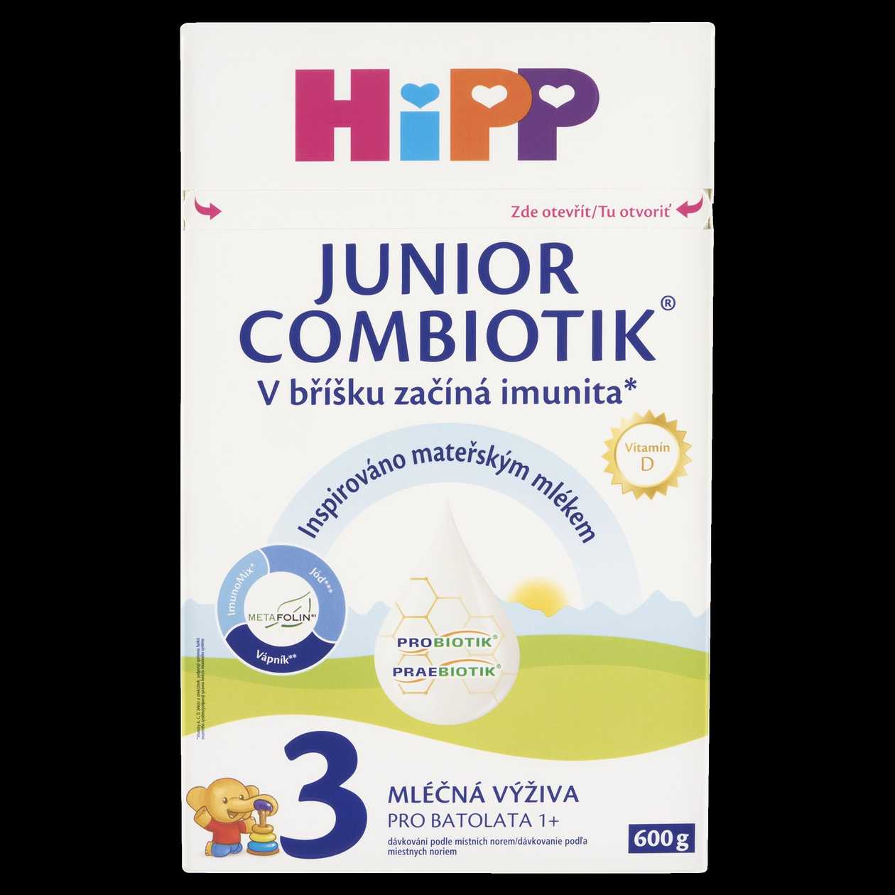 HiPP Combiotik Junior 3 mléčná výživa pro batolata 1+ 600g