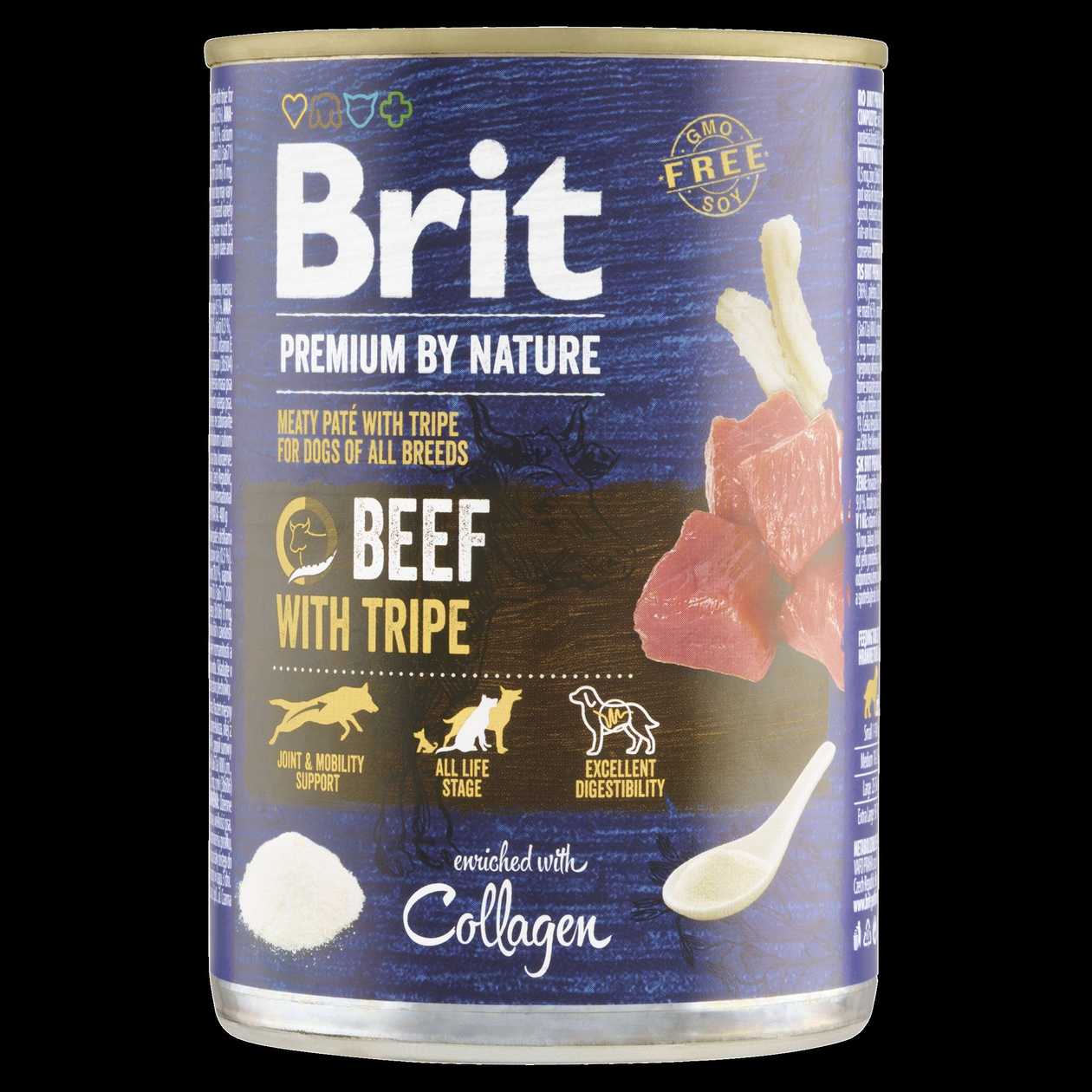 Brit Premium by Nature Beef with Tripe kompletní krmivo pro dospělé psy všech plemen 400g