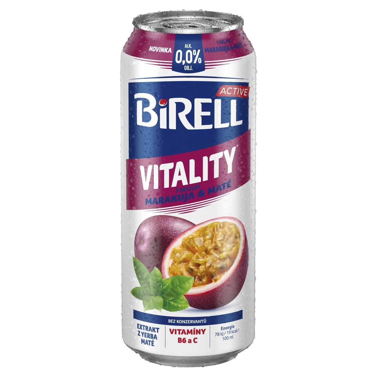 Birell Active Vitality s příchutí marakuja & maté 0,5l