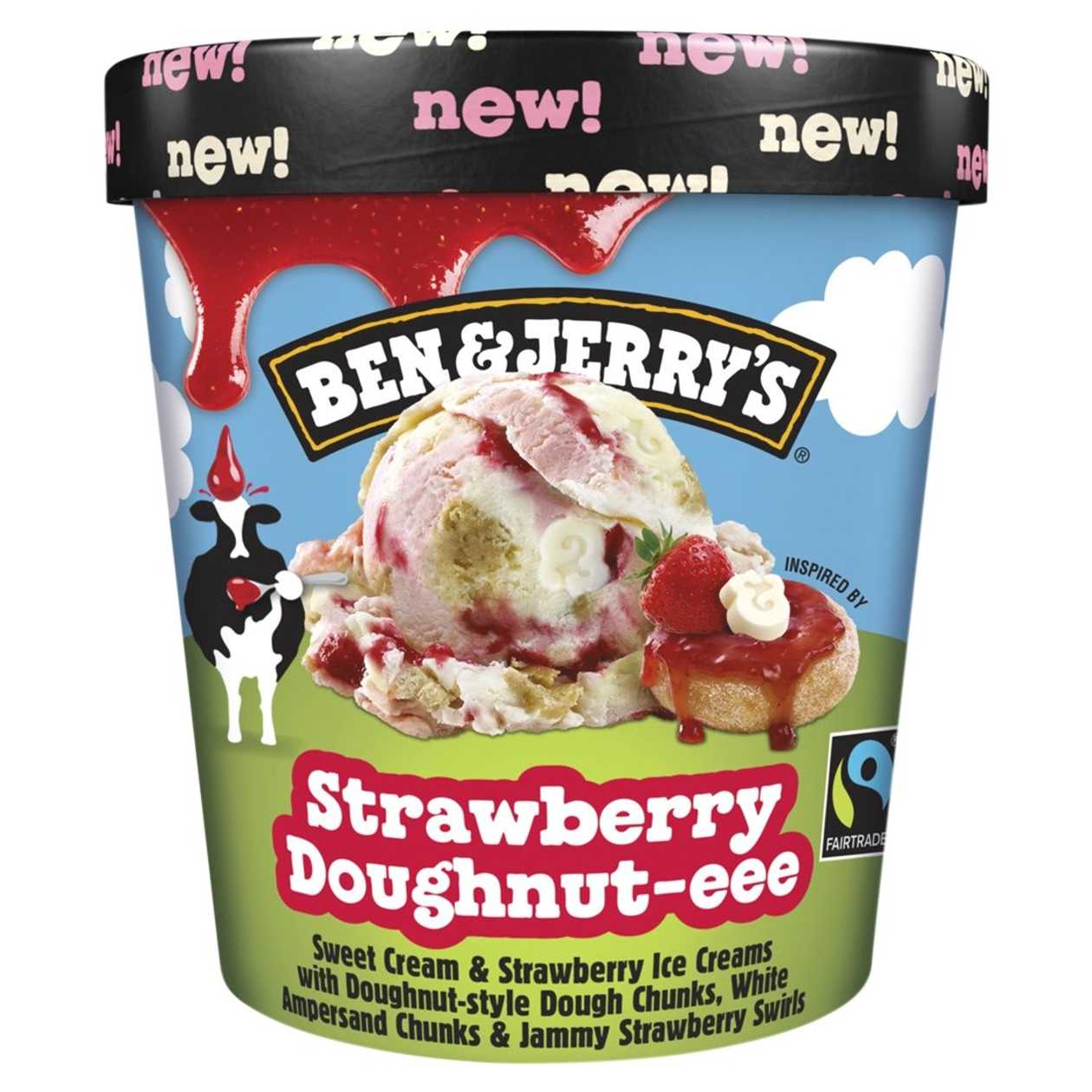 Ben & Jerry's Strawberry Doughnut-eee 465ml
