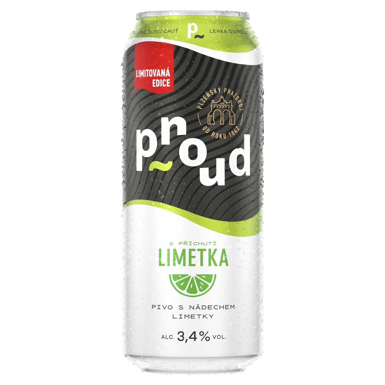 Proud S příchutí limetka pivo výčepní ochucené 0,5l