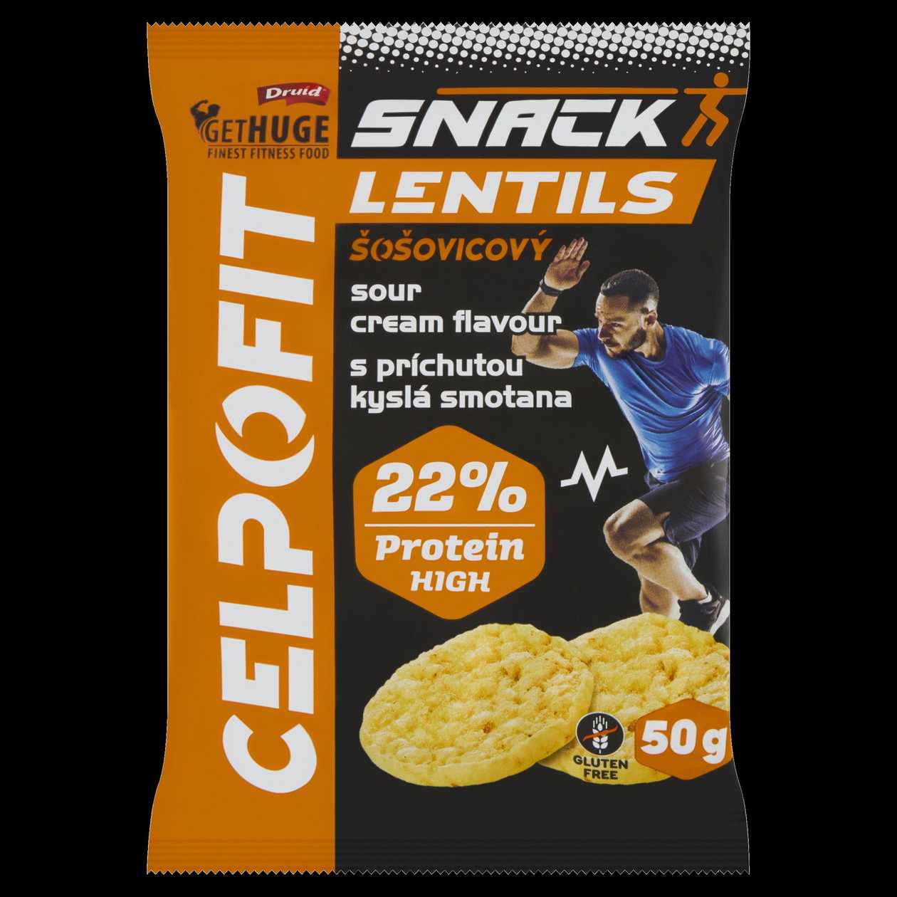 Druid Celpo Fit Čočkový snack s příchutí zakysané smetany a koření 50g