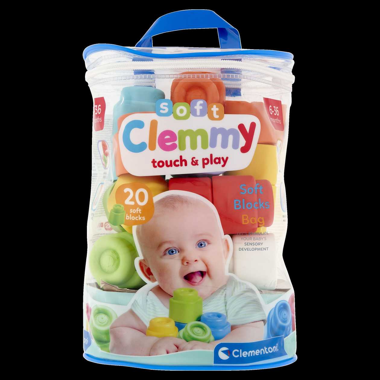 Clementoni Soft Clemmy Touch & Play měkké stavební kostičky 20 ks