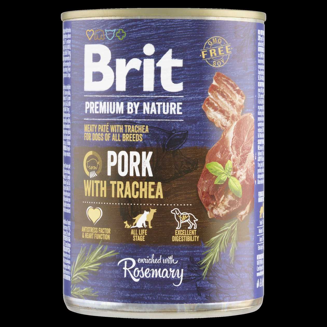 Brit Premium by Nature Pork with Trachea kompletní krmivo pro dospělé psy všech plemen 400g