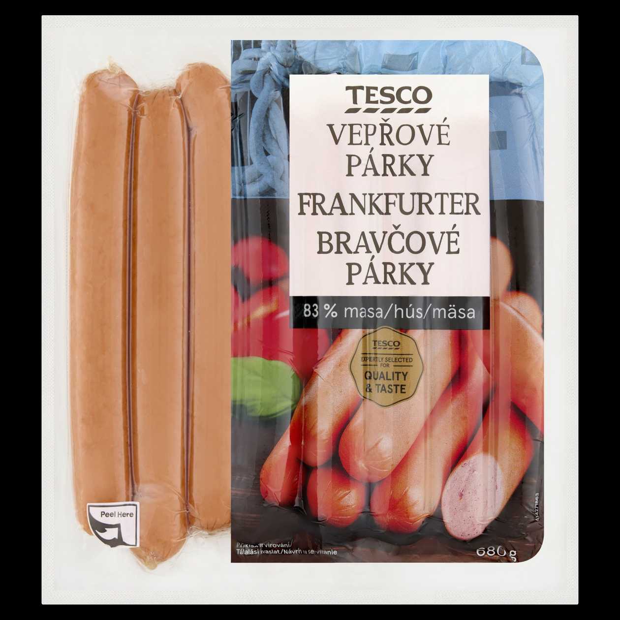 Tesco Vepřové párky 680g
